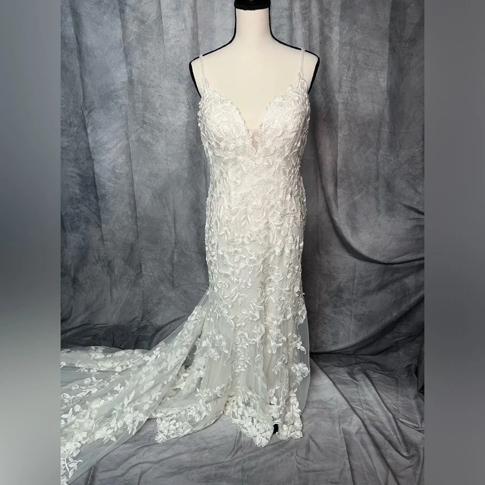 Allure Bridals Sand/Ivory/Nude Wedding Gown Style 9716 - Size 14 - Picture 3 of 16
